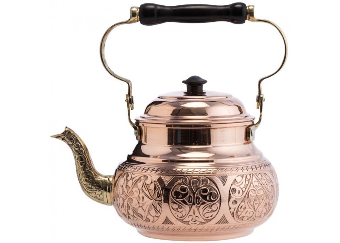 Copper kettle, kettle, large capacity, pure copper, teapot, teapot,  household thickened copper pot, electric ceramic stove, tea pot-Fu Lu Shou  Xi +